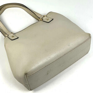 Gucci logo Abbey white tote leather handbag bag GG